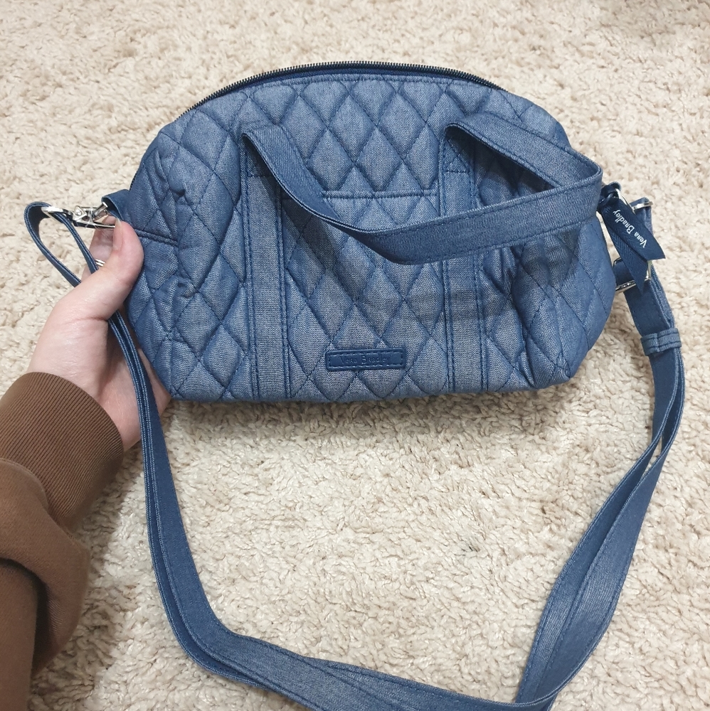 Vera Bradley blue satchel crossbody bag